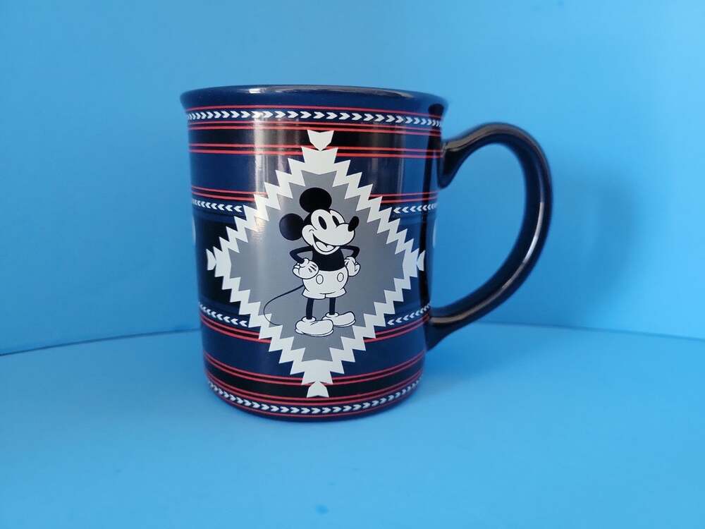 Pendleton x Disney Mickey Mouse 12oz Coffee Mug Cup Sothwestern Aztec Navy Red